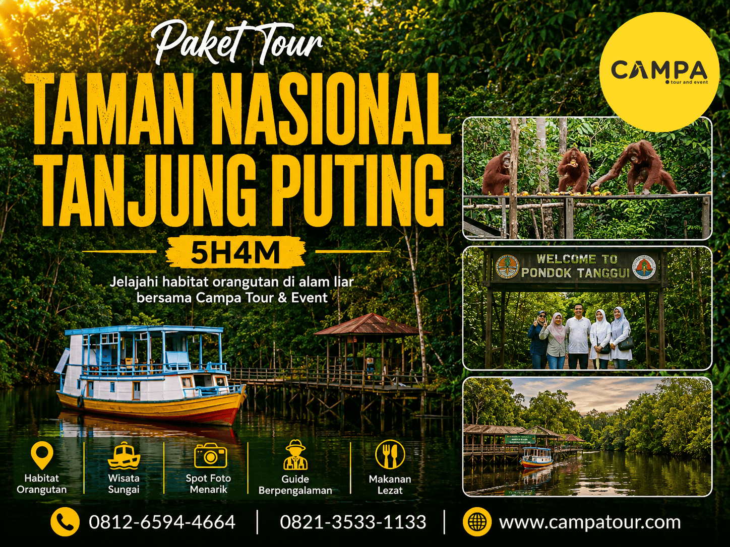Paket Tour Wisata Taman Nasional Tanjung Puting 5 Hari 4 Malam (5H4M) bersama Campa Tour
