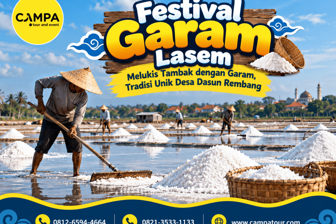 Festival Garam Lasem Melukis Tambak dengan Garam, Tradisi Unik Desa Dasun Rembang - Campa Tour