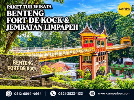 Paket tur wisata Benteng Fort de Kock & Jembatan Limpapeh - Campa tour