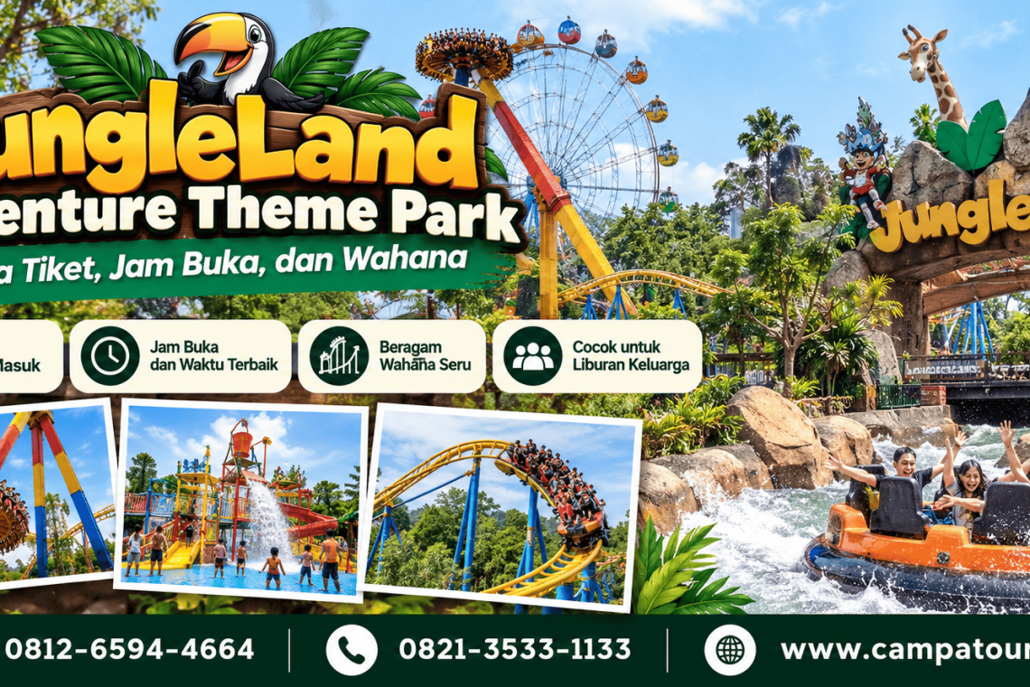 JungleLand Adventure Theme Park - Harga tiket, jam buka dan wahana - Campa Tour