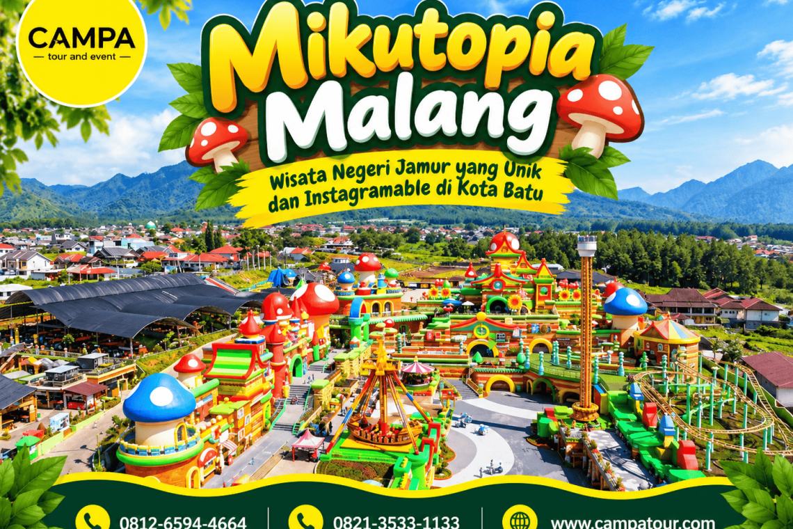 Mikutopia Malang - wisata negeri jamur yang instagramable bersama Campa Tour