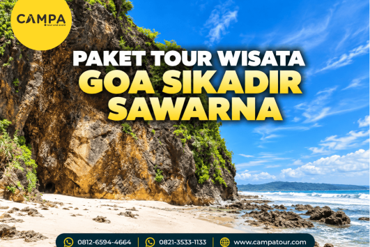 Paket Tour Wisata Goa Sikadir Sawarna bersama Campa Tour