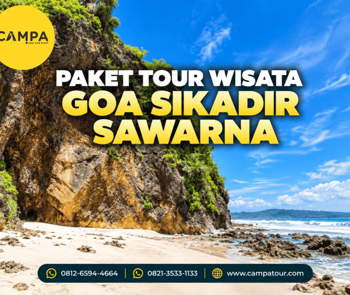 Paket Tour Wisata Goa Sikadir Sawarna bersama Campa Tour
