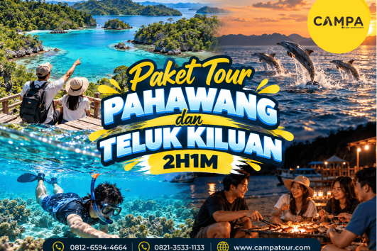 Paket Tour Wisata Pulau Pahwang dan Teluk Kiluan 2 Hari 1 Malam (2H1M) bersama Campa Tour