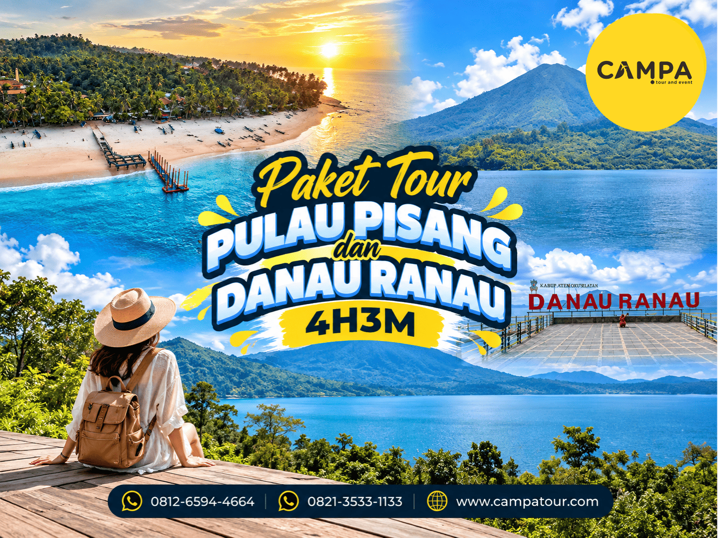 Paket Tour Wisata Pulau Pisang dan Danau Ranau 4 Hari 3 Malam (4H3M) bersama Campa Tour