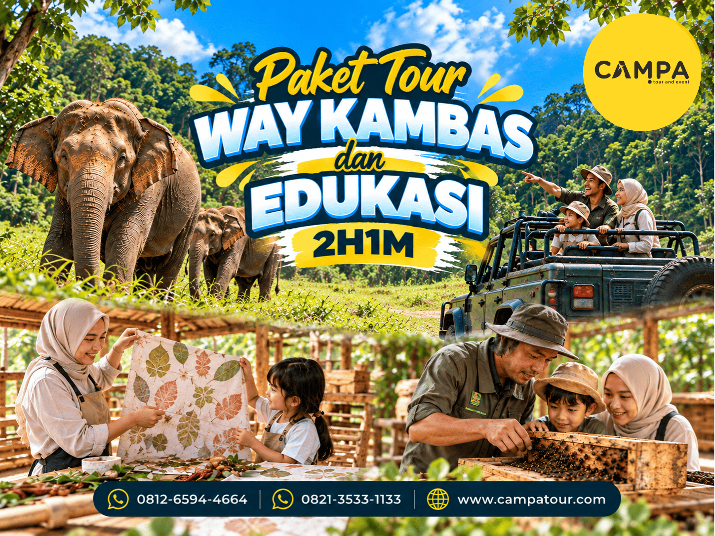 Paket Tour Wisata Way Kambas dan Edukasi 2 Hari 1 Malam (2H1M) bersama Campa Tour