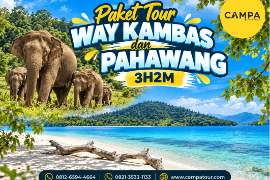 Paket Tour Wisata Way Kambas dan Pulau Pahawang Lampung 3 Hari 2 Malam (3H2M) bersama Campa Tour