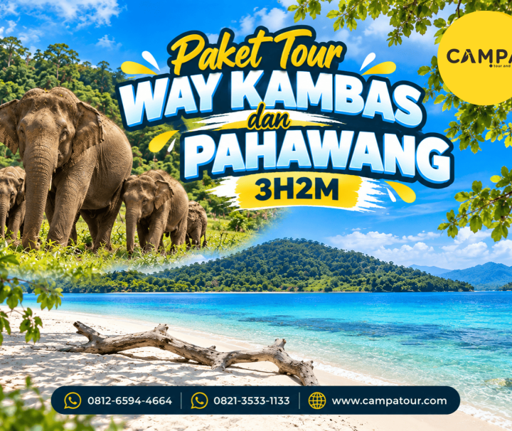 Paket Tour Wisata Way Kambas dan Pulau Pahawang Lampung 3 Hari 2 Malam (3H2M) bersama Campa Tour