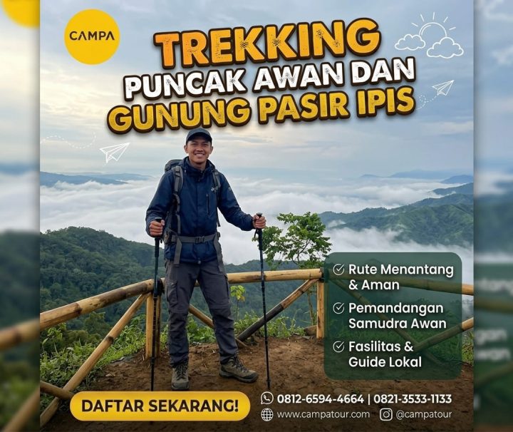 Paket Trekking Puncak Awan dan Gunung Pasir Ipis Sukamakmur bersama Campa Tour