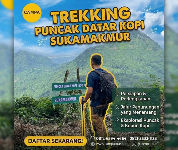 Paket Trekking Puncak Datar Kopi Sukamakmur Bogor bersama Campa Tour