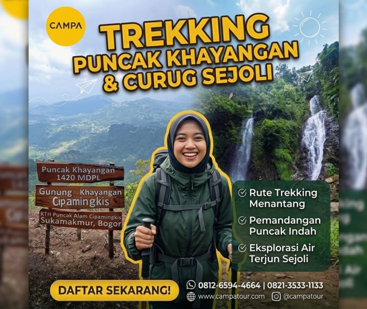 Paket Trekking Puncak Khayangan dan Curug Sejoli Sukamakmur bersama Campa Tour