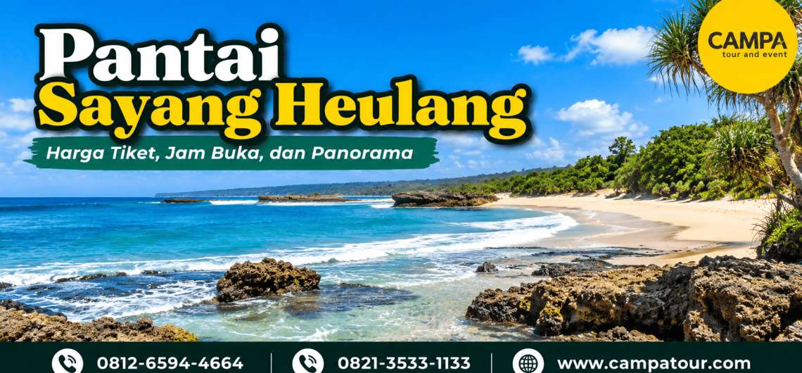 Pantai Sayang Heulang - harga tiket, jam buka dan panorama pantai di garut bersama Campa Tour