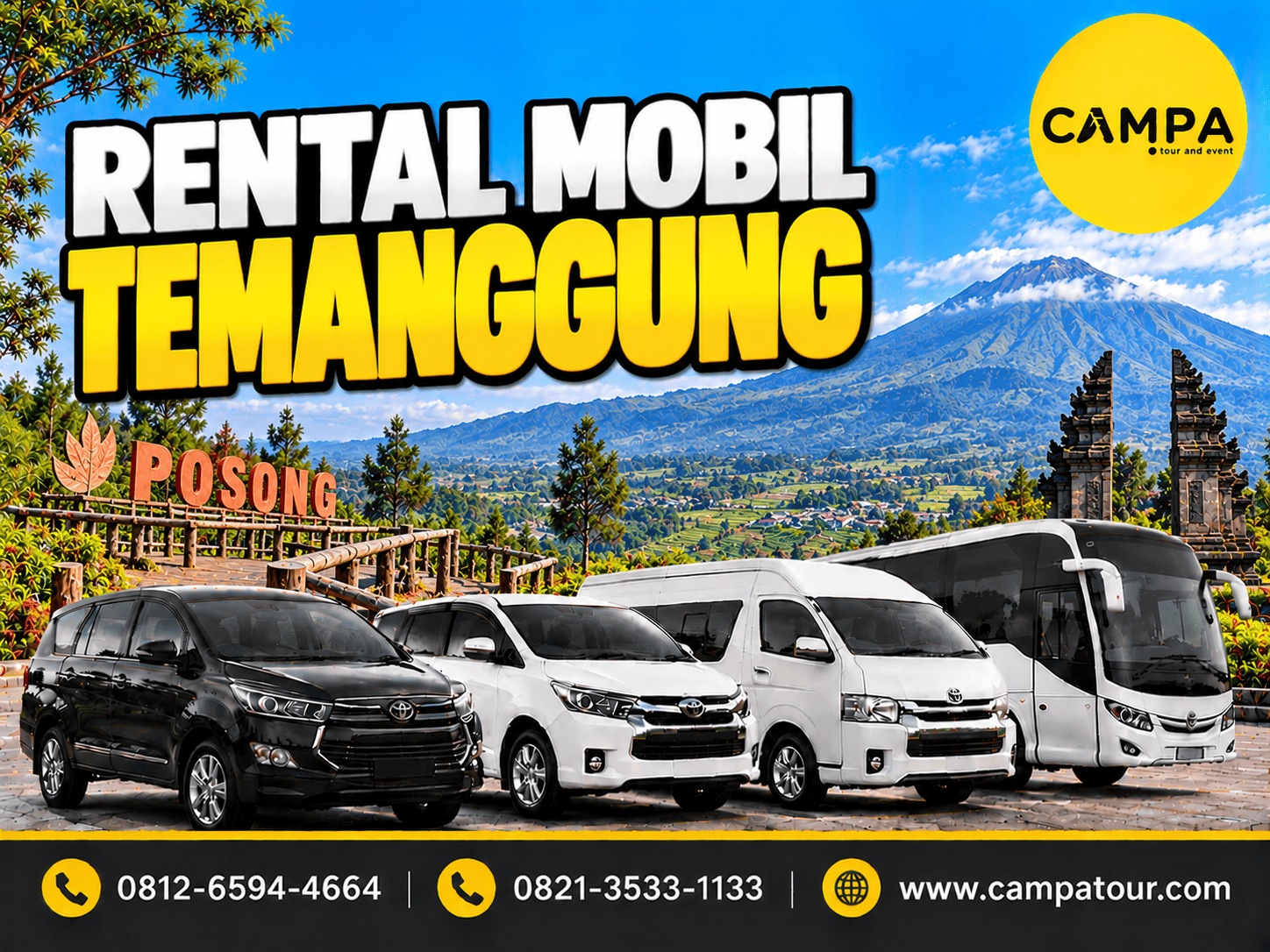 Rental Mobil Temanggung bersama Campa Tour