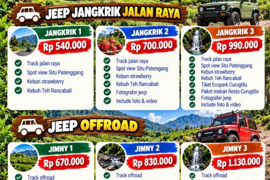 Paket Jeep offroad Ciwidey Bandung